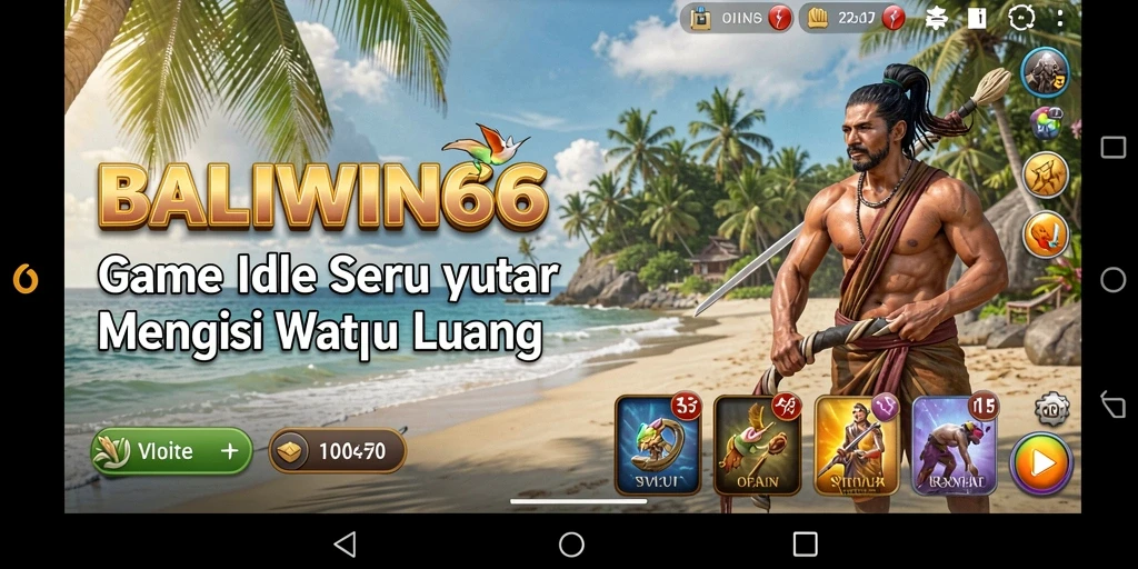 Tampilan gameplay seru di BALIWIN66 dengan elemen Idle.