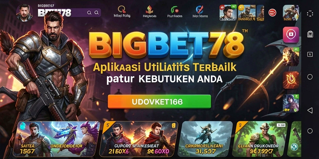 Screenshot utama BIGBET78 menunjukkan antarmuka yang bersih dan fungsional.
