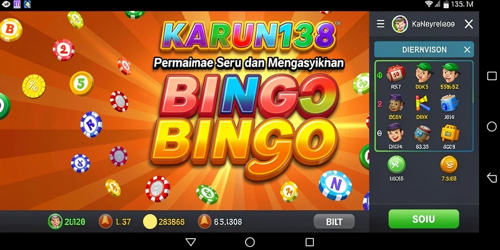 Tampilan gameplay Bingo yang seru dan interaktif