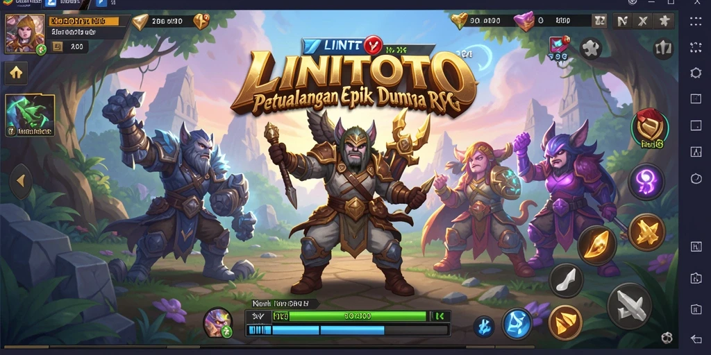 Tampilan gameplay RPG yang menakjubkan dalam LINITOTO.