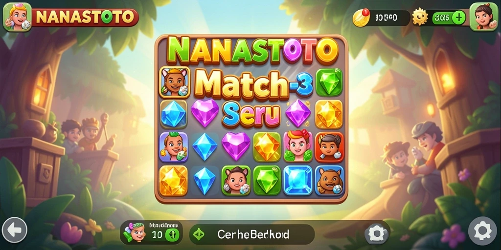 Tampilan gameplay NANASTOTO yang menarik dan penuh warna.