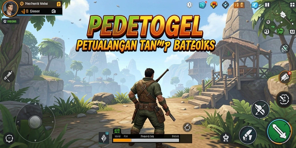 Tampilan gameplay PEDETOGEL yang penuh dengan petualangan di dunia terbuka.