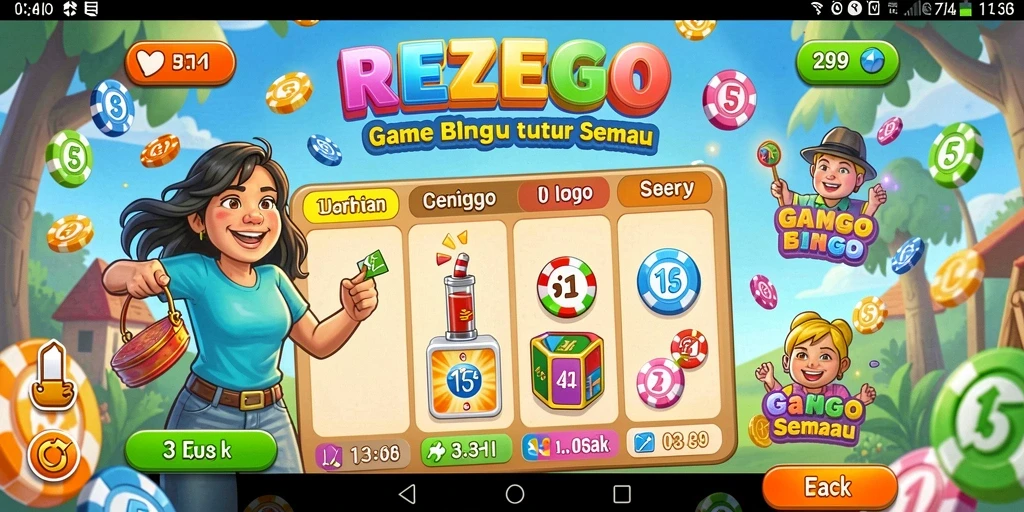 Screenshot utama menunjukkan gameplay seru Bingo di REZEGO.