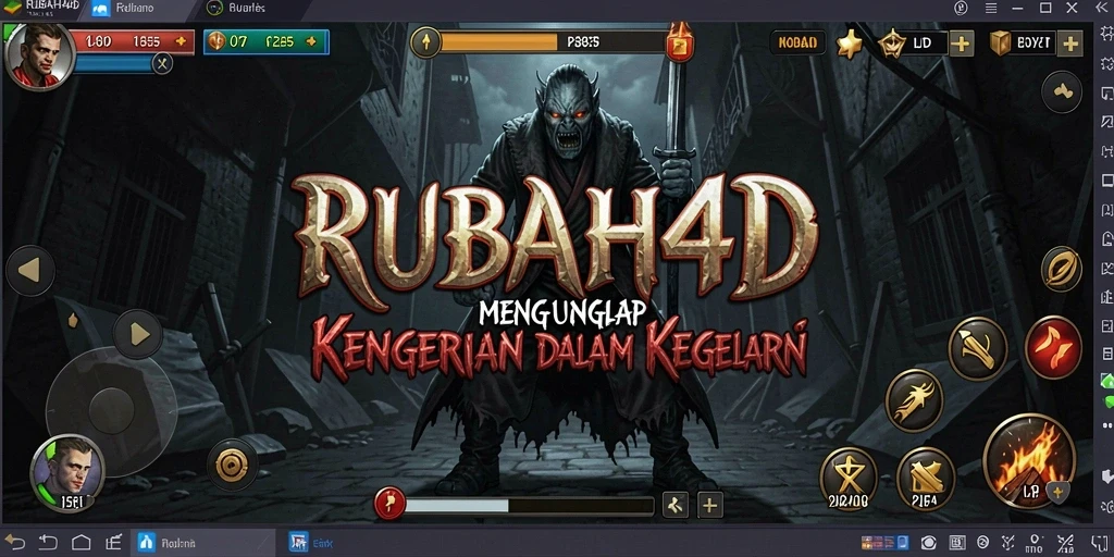 Tangkapan layar menampilkan momen menegangkan saat bermain RUBAH4D.