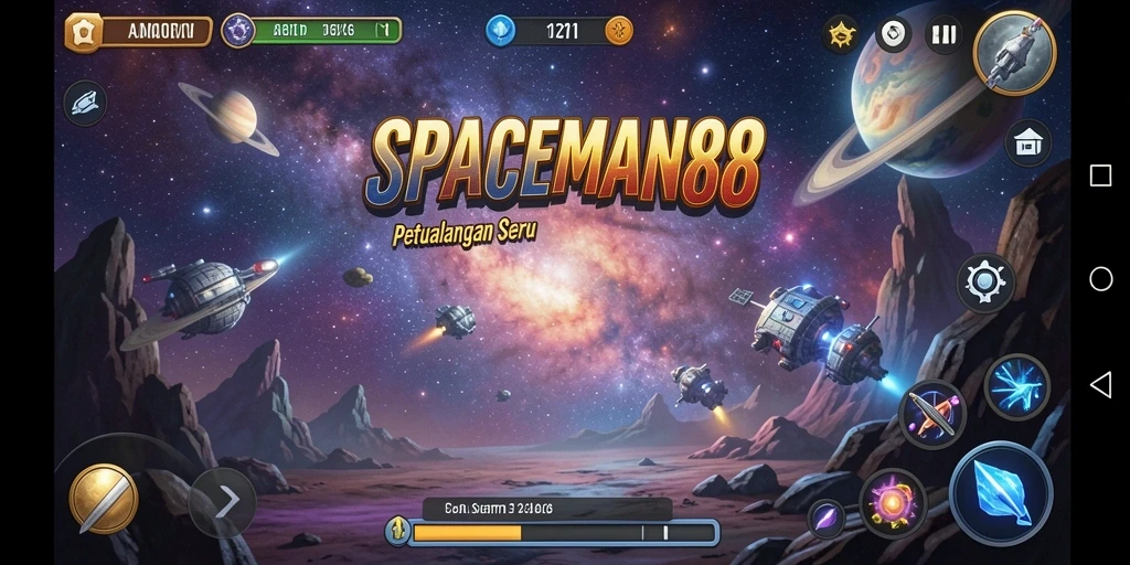 Screenshot menunjukkan serunya gameplay RPG di SPACEMAN88.