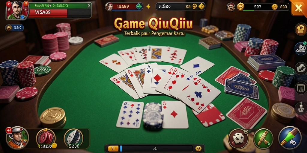 Tampilan utama VISA89 dengan gameplay QiuQiu yang menarik.