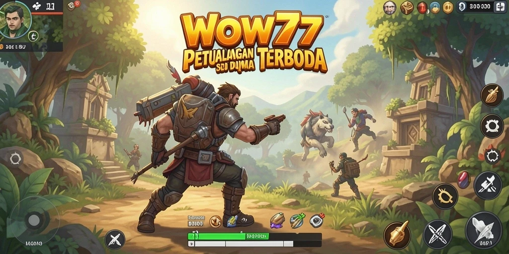 Screenshot gameplay WOW77 menampilkan dunia terbuka yang luas dan penuh petualangan.